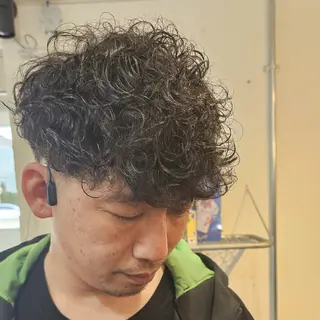 ショート パーマ メンズ MENS HAIR SHOP Good Place&thing所属・安田 大輔のヘアスタイル
