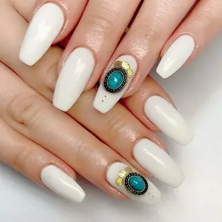 セミロング ネイル 下妻市ﾈｲﾙｻﾛﾝ M_styleのネイルデザイン