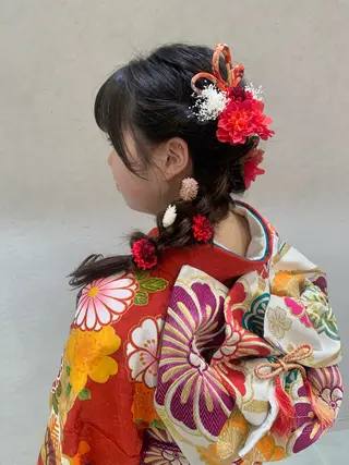 ロング ヘアアレンジ ayumi🌈 インナーカラー🌈のヘアスタイル