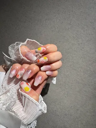 ネイル I-nailロング /ワンホン/キラキラのネイルデザイン