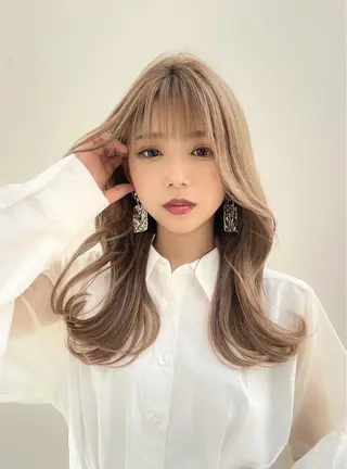 ミディアム カラー 仙台Ｉ韓国レイヤー Ｉ髪質改善Ｉ伊藤拓海のヘアスタイル