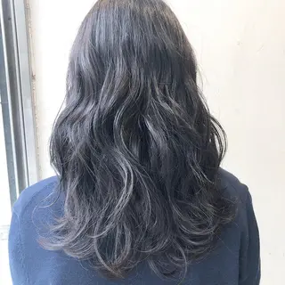 セミロング カラー 💚 nao💚のヘアスタイル