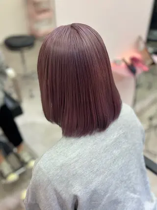 ミディアム カラー 田中麻鈴/ハイトーン /ミルクティーのヘアスタイル