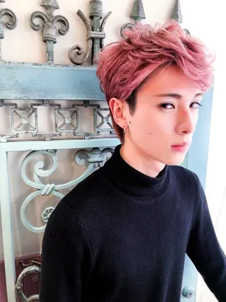 ショート カラー パーマ ヘアアレンジ メンズ 表参道Lise おおいしおりのヘアスタイル