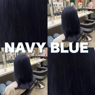 セミロング 寒色＆ブリーチ特化 寒色MiOのヘアスタイル