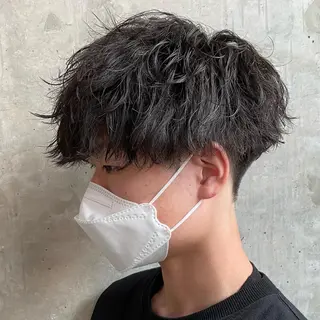 カラー パーマ メンズ 大人っぽ♡上品な暖色 ♡ブリーチなし♡のヘアスタイル