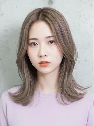 セミロング カラー トップスタイリスト 桂　嵩太のヘアスタイル