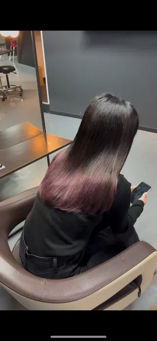 ロング カラー いなおか かなとのヘアスタイル