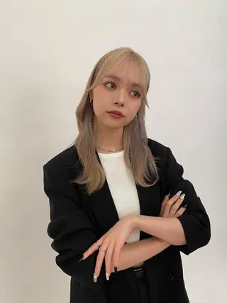 セミロング 🧸艶々韓国ヘア 🧁mizunaのヘアスタイル