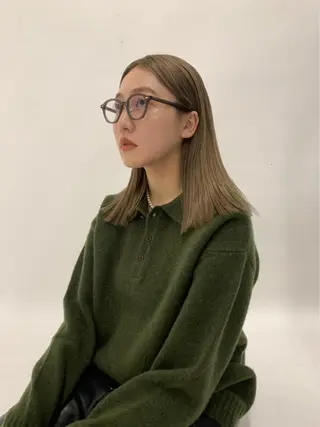 ロング 小顔レイヤー×コンパ クトボブ/林隆平のヘアスタイル