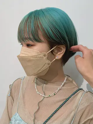 ショート カラー ベージュ/透明感/ 桃子🎀のヘアスタイル