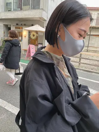 ショート カラー パーマ/透明感カラー /ボブ/吉田一生のヘアスタイル