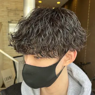 ミディアム パーマ メンズ 立川/メンズパーマ 厚進太郎のヘアスタイル