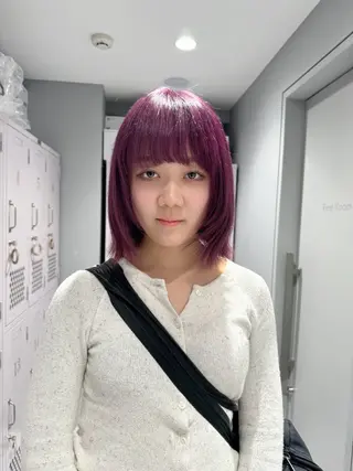 ミディアム カラー 艶 ケアブリーチ 🎀🩵RISAのヘアスタイル