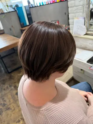 ショート カラー 透明感カラー/パーマ 🌀アオノのヘアスタイル