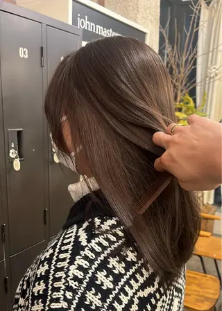 セミロング カラー hair&spa ciel所属・hair&spa ciel/川島　空のヘアスタイル