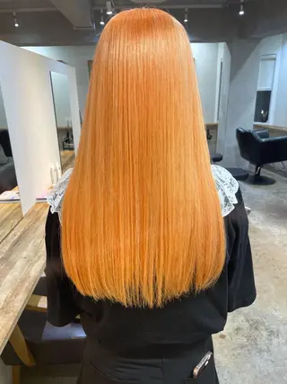 ロング カラー ヘアアレンジ 丸山渉/パーマ エフェクトブリーチのヘアスタイル