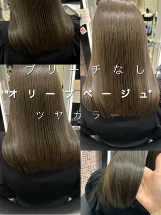 ミディアム カラー コテ巻き風パーマ✨ 韓国ヘア🤎近下菜央のヘアスタイル