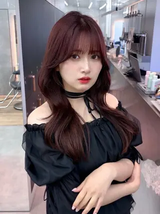 ロング 新宿/韓国レイヤー/ 顔周りカット松本美晴のヘアスタイル