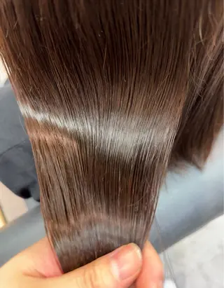 セミロング 縮毛矯正/艶髪カラー ヘアアレンジ/ひふみのヘアスタイル