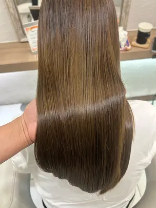 ロング カラー 髪質改善/縮毛矯正 ササキナツミのヘアスタイル