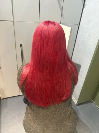 ロング カラー rilas博多所属・jyui/原宿 ハイトーン/デザインのヘアスタイル