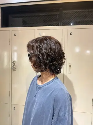 ショート パーマ 高明度ハイトーン× ショート/莉音🧤のヘアスタイル