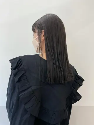 セミロング カラー HARUNA🤍 大人ショートヘアのヘアスタイル