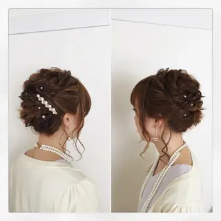 セミロング ヘアアレンジ KANA カナのマツエク・マツパデザイン