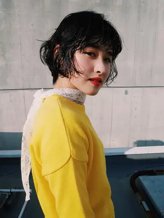 ショート パーマ レイヤーカット/ パーマ/鎌田実奈歩のヘアスタイル
