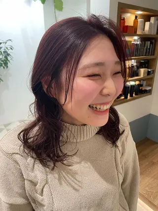 パーマ ふわっとレイヤー‪☆ 菅原 千鶴のヘアスタイル