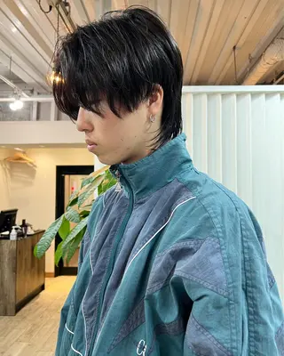 ミディアム カラー パーマ ヘアアレンジ メンズ 【池袋/スパイキー ショート】ⓝⓘⓜⓤのヘアスタイル