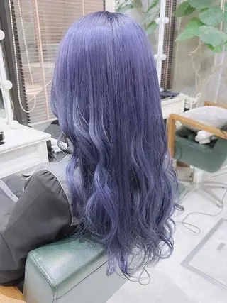 ロング カラー 𝐍𝐚𝐧𝐚{ 原宿/ハイトーン🫧のヘアスタイル