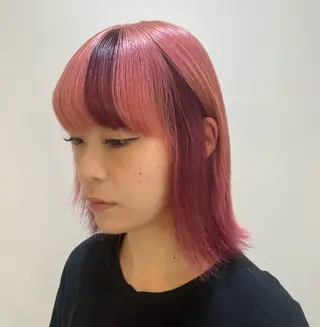 ミディアム カラー ブリーチカラー特化 美容師/𝕐𝕌𝕀のヘアスタイル