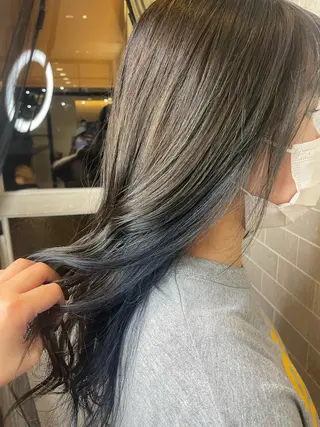ロング 柳井 瑠菜のヘアスタイル