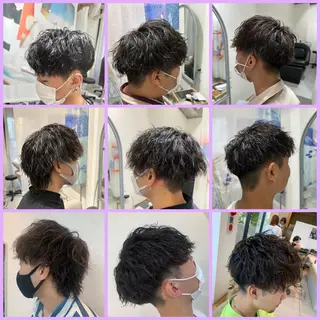ショート パーマ メンズ 💎メンズパーマ特化 🥇癖毛活かしのプロのヘアスタイル