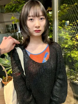 ミディアム カラー sakoda shunkiのヘアスタイル