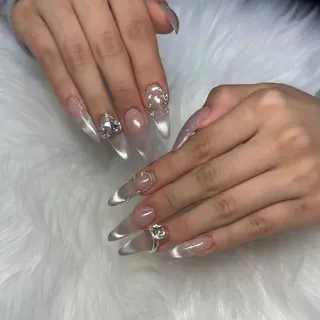 ネイル hami🎀うかん 🎀チップ長さ出しのネイルデザイン