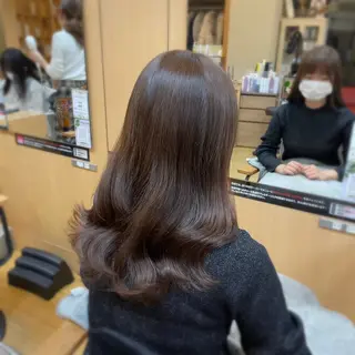 セミロング カラー 髪質改善・韓国ヘア 🤍中西麻友🤍のヘアスタイル