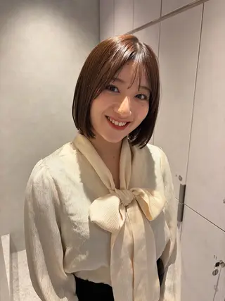 ショート 髪質改善サロン Aster 天神大名店 【アスター】所属・ワンホンヘア× ベージュ🤍ひな🤍のヘアスタイル