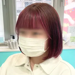 ショート カラー ボブ/艶カラー/ 暖色/Natsukiのヘアスタイル