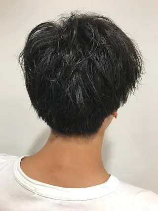 メンズ 暖色カラー🍊 ボブ🌿顔周りcutのヘアスタイル