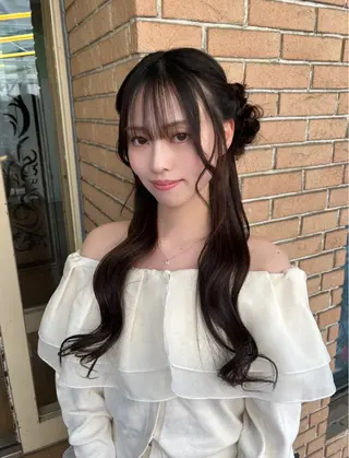 ロング ヘアアレンジ ヘアセット💘 似合わせカラーのヘアスタイル