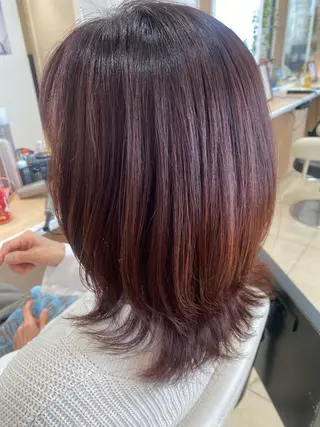 セミロング カラー 🩵波巻き／ツイスパ HARU💎のヘアスタイル