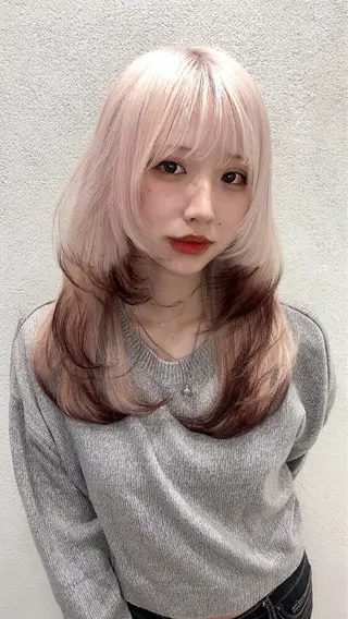 ロング カラー ヘアアレンジ 銀座/髪質改善/ブリ ーチNo.1油谷樹️のヘアスタイル