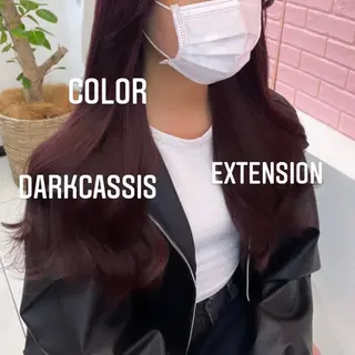 ロング カラー エクステ🩵ブリーチ 韓国ヘア🩵KAEのヘアスタイル