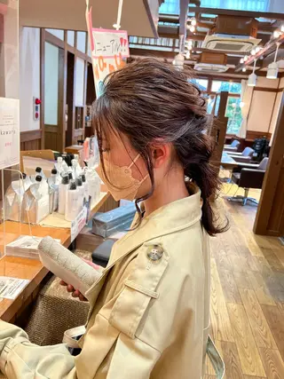 ミディアム カラー パーマ キッズ マツエク・マツパ アイブロウ Artist 藤﨑紘成のヘアスタイル