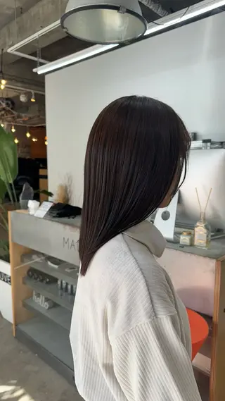 ミディアム カラー MAUVE MIYUのヘアスタイル