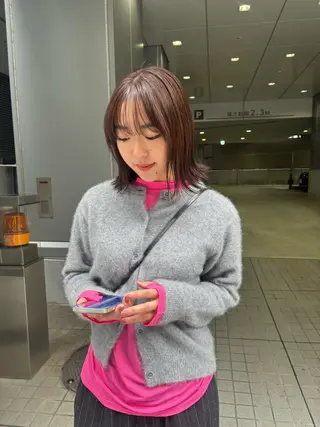 ミディアム MISAKI🪐 縮毛矯正のヘアスタイル