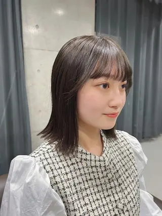 カラー ボブパーマコテ巻き風 パーマNo1深江秀平のヘアスタイル